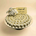 Mirror Engagement Tray of White Printed Chocolate