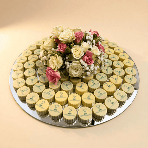 Mirror Tray of Corporate Branded Chocolate