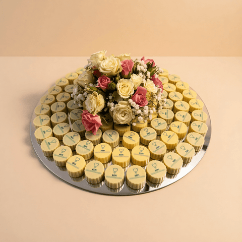 Mirror Tray of Corporate Branded Chocolate
