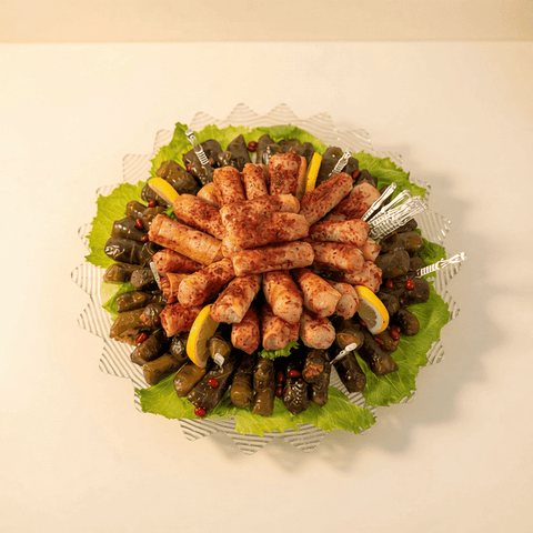 Mixed Savory Platter of Grape Leaves & Musakhan
