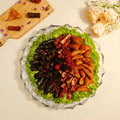 Mixed Savory Platter of Grape Leaves, Musakhan & Sambousek