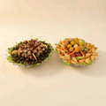 Mixed Savory Platters of Grape Leaves, Musakhan, Kubbeh, Samosa