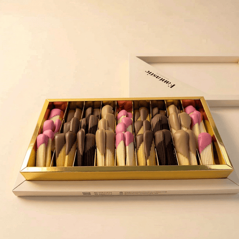 Petit Four Sticks — Chocolate, Caramel & Raspberry