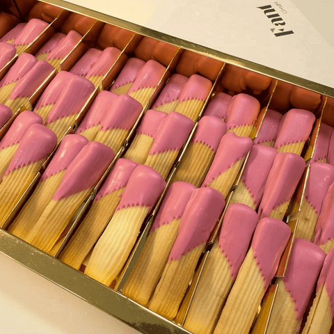 Petit Four Sticks — Raspberry Chocolate