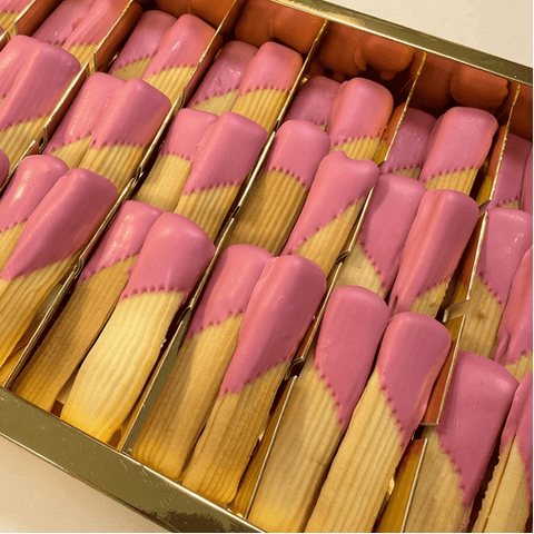 Petit Four Sticks — Raspberry Chocolate