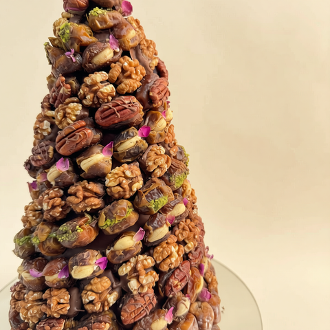 Sukkari Dates Tower Stuffed with Nuts — 167 Pieces