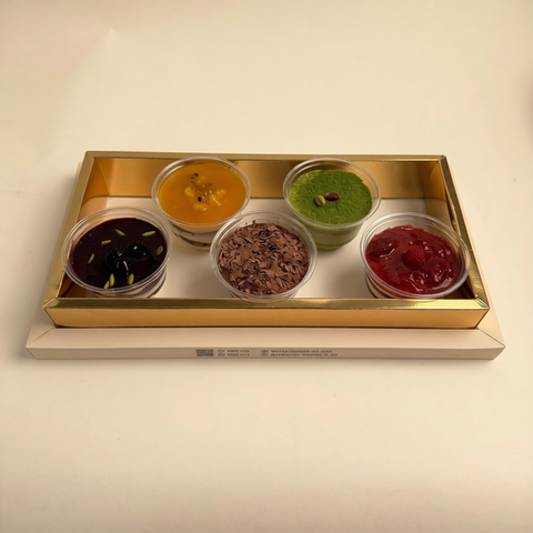 5-Cup Trifle Box — Mango, Strawberry, Pistachio, Chocolate & Berry