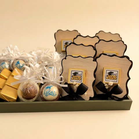 Graduation Chocolate Wooden Tray