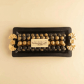 Rectangle Black Tray of Black and Gold Marble Chocolate
