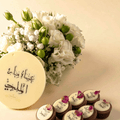 Rectangle Wooden Tray of Engagement Chocolate