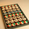 Rectangle Wooden Tray of Kuwait Themed Chocolate