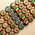Rectangle Wooden Tray of Kuwait Themed Chocolate