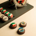 Rectangle Wooden Tray of Kuwait Themed Chocolate