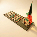 Rectangle Wooden Tray of Kuwait Themed Chocolate