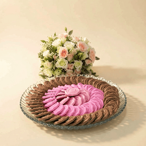 Rose Ombre Chocolate Crystal Tray