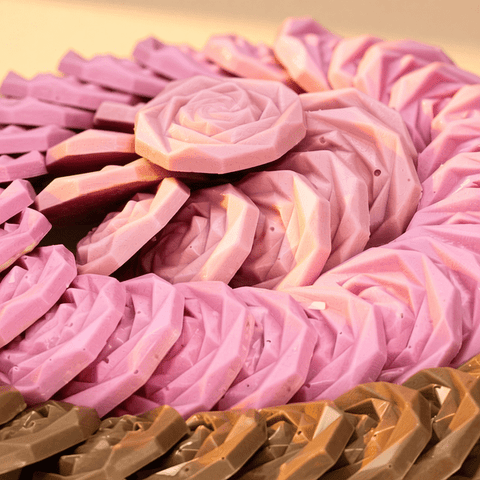 Rose Ombre Chocolate Crystal Tray