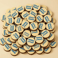 Round Crystal Tray of Corporate Branded Chocolate