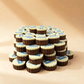 Round Crystal Tray of Corporate Branded Chocolate