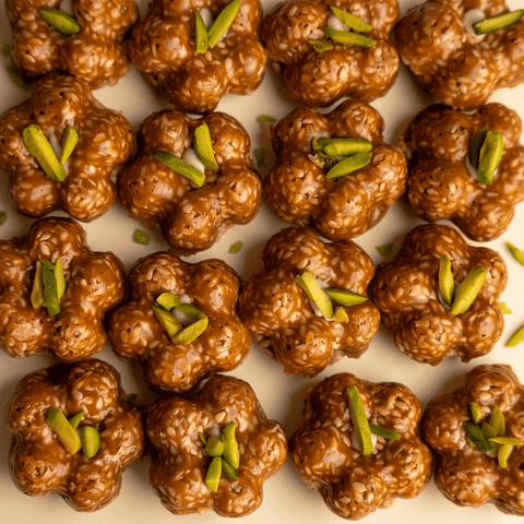 Sesame Brittle with Rahash and Date Molasses