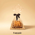 Square Crystal Chocolate Tray with Golden Tops