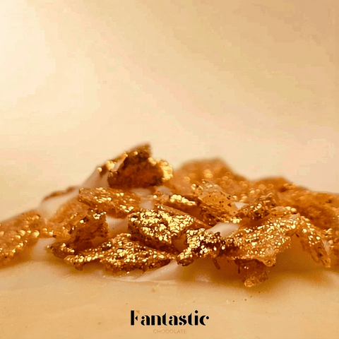 Square Crystal Chocolate Tray with Golden Tops