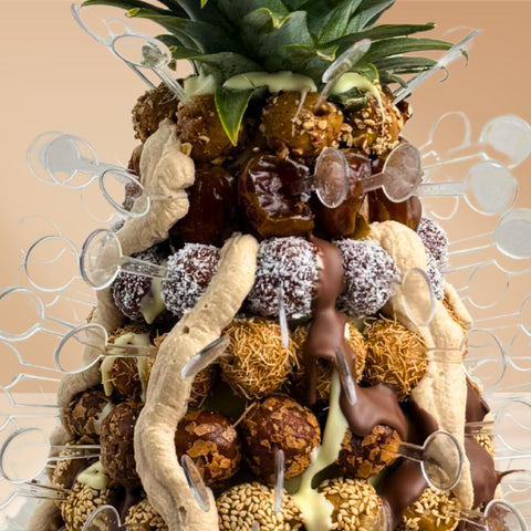 Tower of Sukkari Dates Coated with Various Flavors (40)