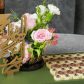Wooden Graduation Tray Hexagon Shaped Printed Chocolate